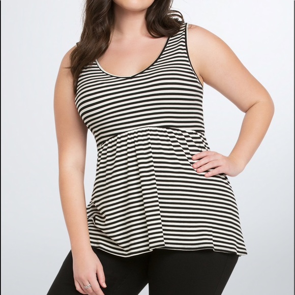 torrid Tops - Torrid stretchy peplum tank